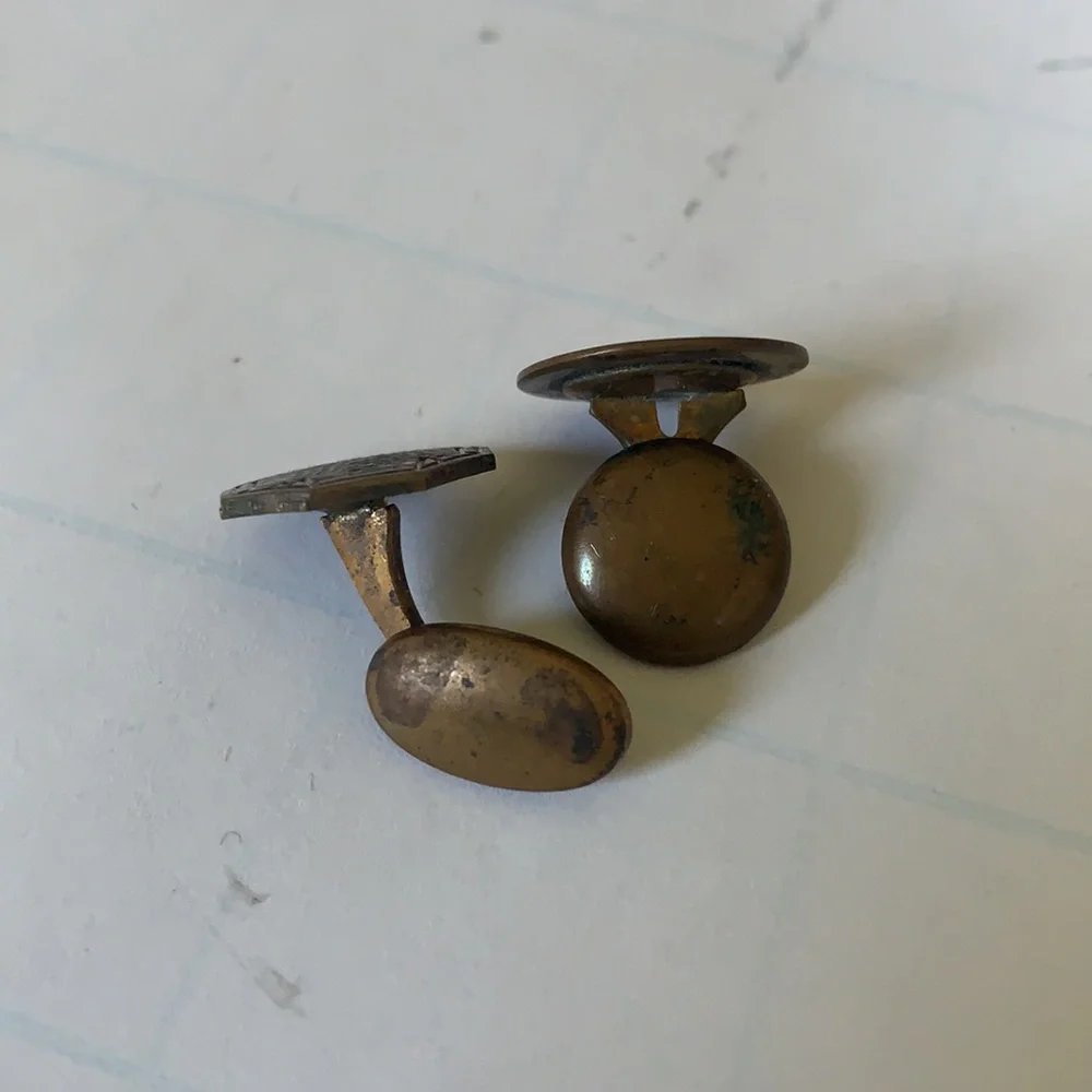 Lot of 8 Antique Collar Buttons Early 1900s Detachable Collar Studs 1908 Patent